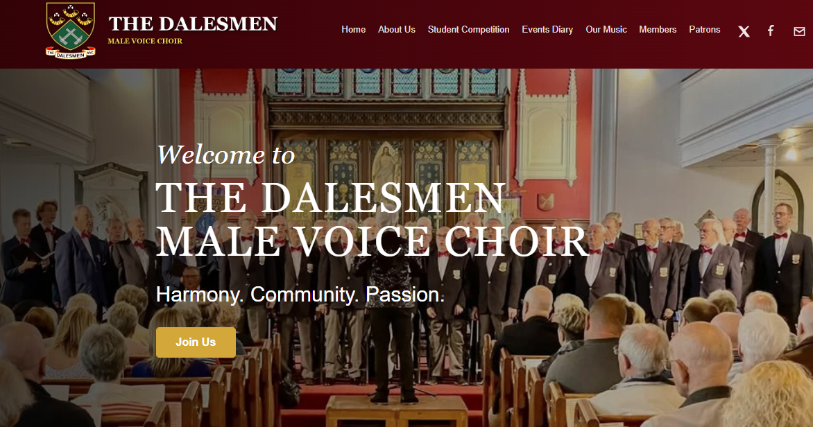 Dalesmen Male Voice Choir website preview